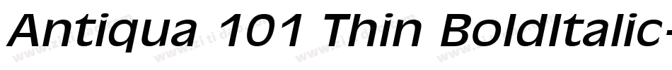 Antiqua 101 Thin BoldItalic字体转换
